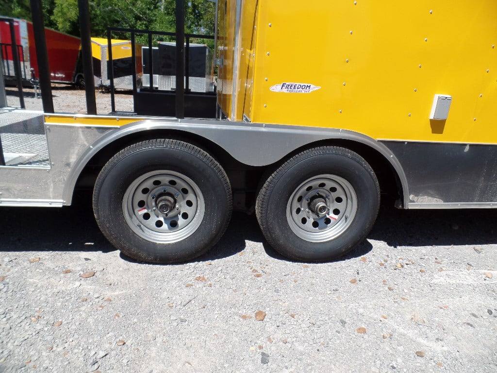 373-8.5-x-20-concession-bbq-food-trailer-yellow-event-catering-17.jpg 8.5' x 20' Concession BBQ Food Trailer Yellow Event Catering