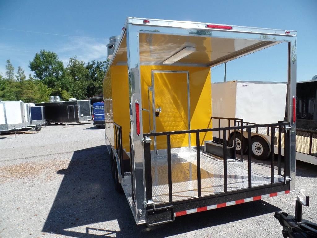 373-8.5-x-20-concession-bbq-food-trailer-yellow-event-catering-20.jpg 8.5' x 20' Concession BBQ Food Trailer Yellow Event Catering