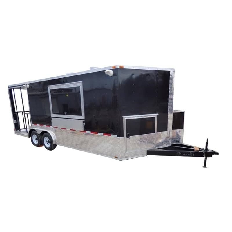 374-8.5-x-20-concession-black-bbq-food-event-catering-trailer-1.jpg 8.5' x 20' Concession Black BBQ Food Event Catering Trailer