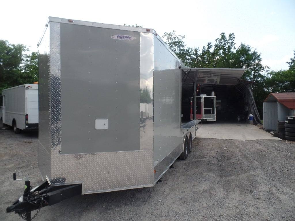 378-8.5-x-20-concession-food-dove-grey-bbq-trailer-with-appliances-11.jpg 8.5' x 20' Concession Food Dove Grey BBQ Trailer With Appliances