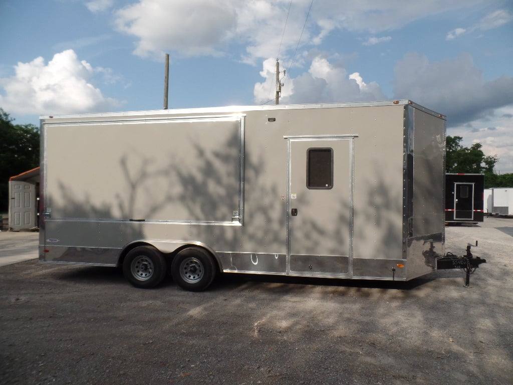 378-8.5-x-20-concession-food-dove-grey-bbq-trailer-with-appliances-12.jpg 8.5' x 20' Concession Food Dove Grey BBQ Trailer With Appliances