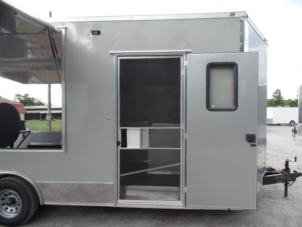378-8.5-x-20-concession-food-dove-grey-bbq-trailer-with-appliances-3.jpg 8.5' x 20' Concession Food Dove Grey BBQ Trailer With Appliances