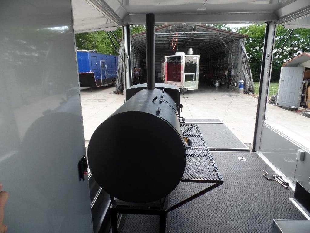 378-8.5-x-20-concession-food-dove-grey-bbq-trailer-with-appliances-6.jpg 8.5' x 20' Concession Food Dove Grey BBQ Trailer With Appliances