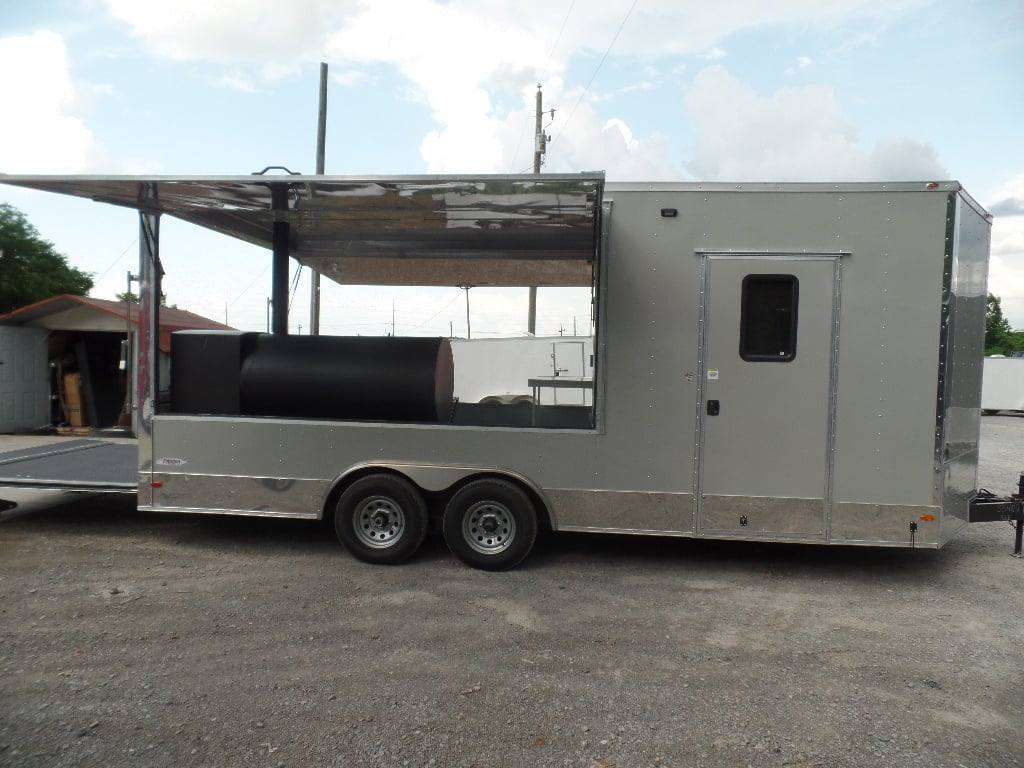 378-8.5-x-20-concession-food-dove-grey-bbq-trailer-with-appliances-9.jpg 8.5' x 20' Concession Food Dove Grey BBQ Trailer With Appliances
