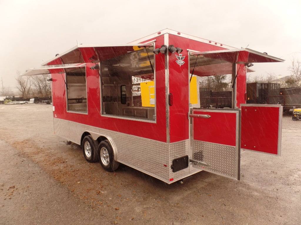 8.5' x 20' Concession Food Red Kettle Corn Trailer