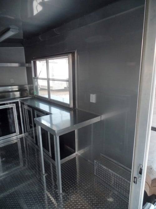 381-8.5-x-20-concession-food-trailer-black-bbq-event-catering-12.jpg 8.5' x 20' Concession Food Trailer Black BBQ Event Catering