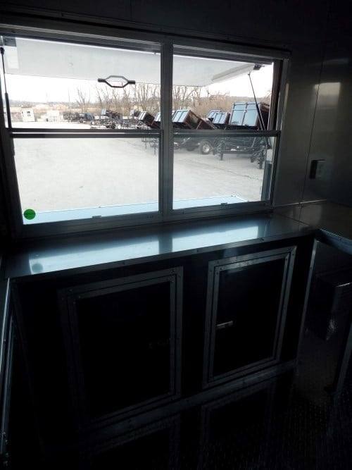 381-8.5-x-20-concession-food-trailer-black-bbq-event-catering-14.jpg 8.5' x 20' Concession Food Trailer Black BBQ Event Catering