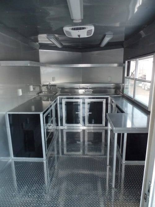 381-8.5-x-20-concession-food-trailer-black-bbq-event-catering-15.jpg 8.5' x 20' Concession Food Trailer Black BBQ Event Catering