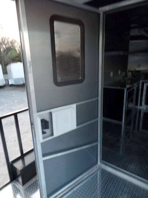 381-8.5-x-20-concession-food-trailer-black-bbq-event-catering-26.jpg 8.5' x 20' Concession Food Trailer Black BBQ Event Catering