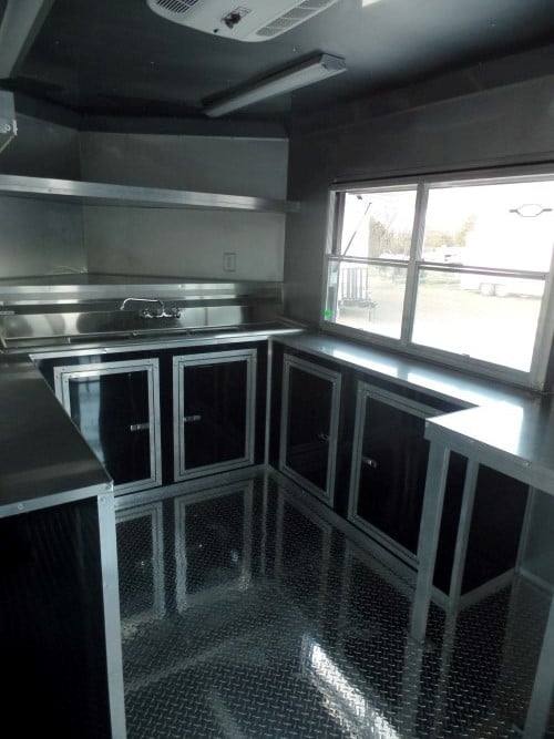 381-8.5-x-20-concession-food-trailer-black-bbq-event-catering-27.jpg 8.5' x 20' Concession Food Trailer Black BBQ Event Catering