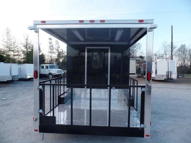 381-8.5-x-20-concession-food-trailer-black-bbq-event-catering-3.jpg 8.5' x 20' Concession Food Trailer Black BBQ Event Catering