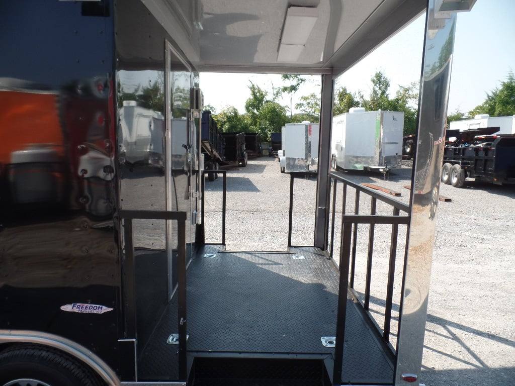 382-8.5-x-20-concession-food-trailer-black-bbq-event-catering-11.jpg 8.5' x 20' Concession Food Trailer Black BBQ Event Catering