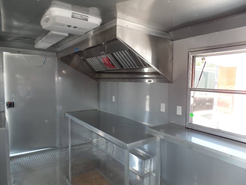 382-8.5-x-20-concession-food-trailer-black-bbq-event-catering-7.jpg 8.5' x 20' Concession Food Trailer Black BBQ Event Catering