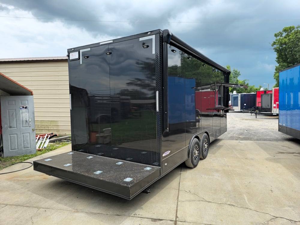 383-8.5-x-20-concession-food-trailer-black-coffee-event-11.jpg 8.5' X 20' Concession Food Trailer Black Coffee Event