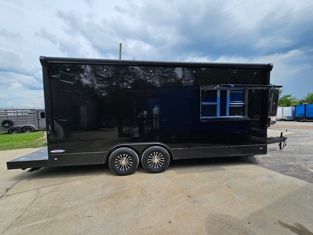 383-8.5-x-20-concession-food-trailer-black-coffee-event-12.jpg 8.5' X 20' Concession Food Trailer Black Coffee Event