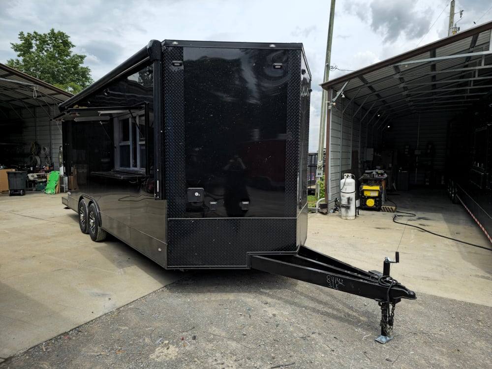 383-8.5-x-20-concession-food-trailer-black-coffee-event-13.jpg 8.5' X 20' Concession Food Trailer Black Coffee Event
