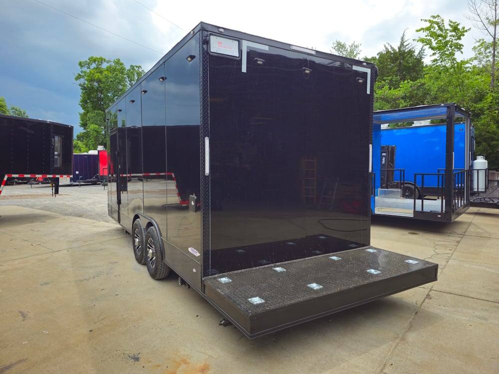 383-8.5-x-20-concession-food-trailer-black-coffee-event-6.jpg 8.5' X 20' Concession Food Trailer Black Coffee Event
