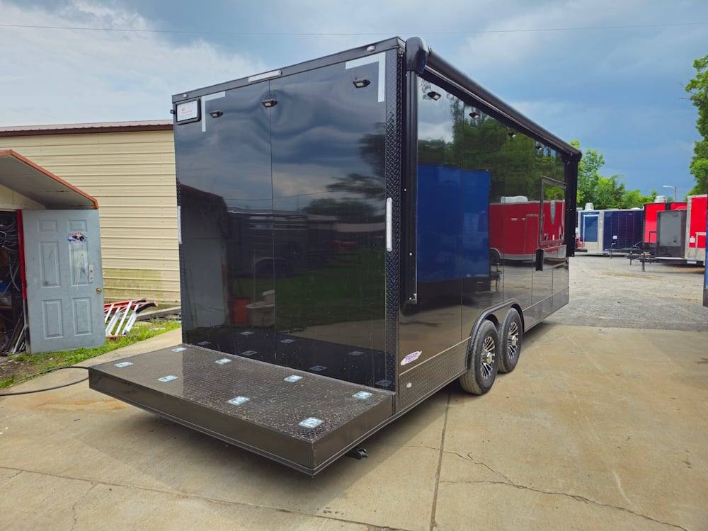 383-8.5-x-20-concession-food-trailer-black-coffee-event-8.jpg 8.5' X 20' Concession Food Trailer Black Coffee Event