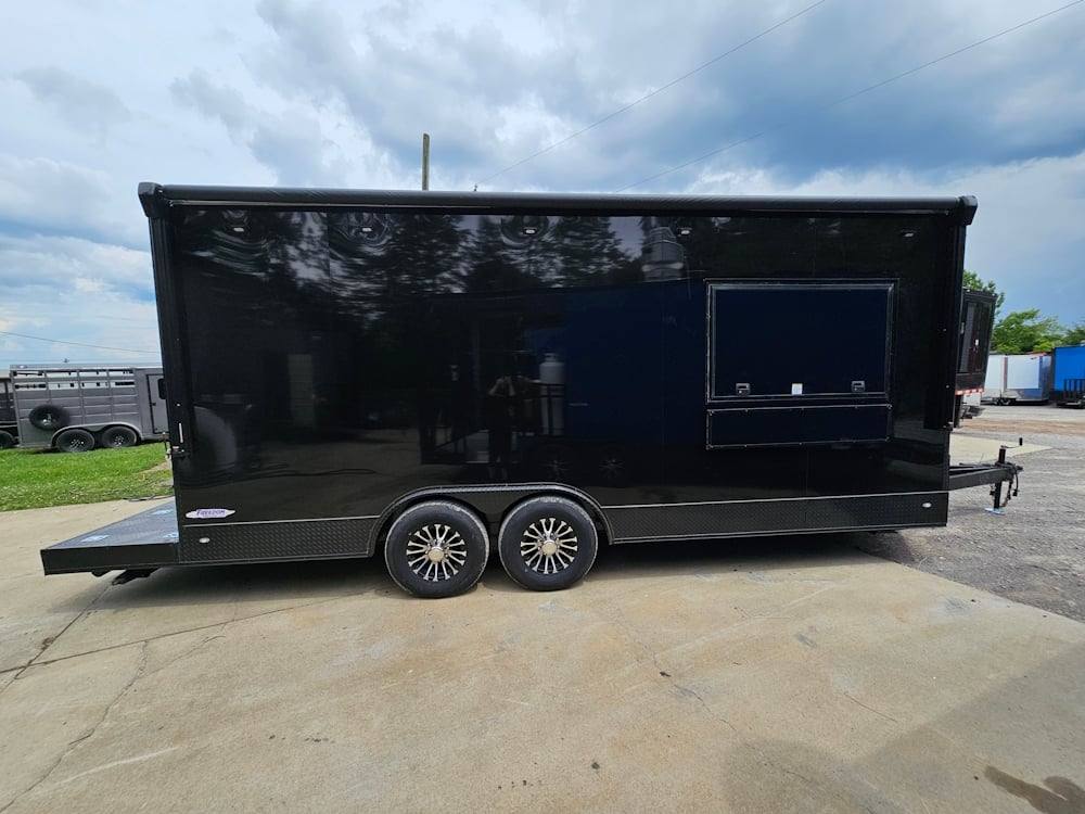 383-8.5-x-20-concession-food-trailer-black-coffee-event-9.jpg 8.5' X 20' Concession Food Trailer Black Coffee Event