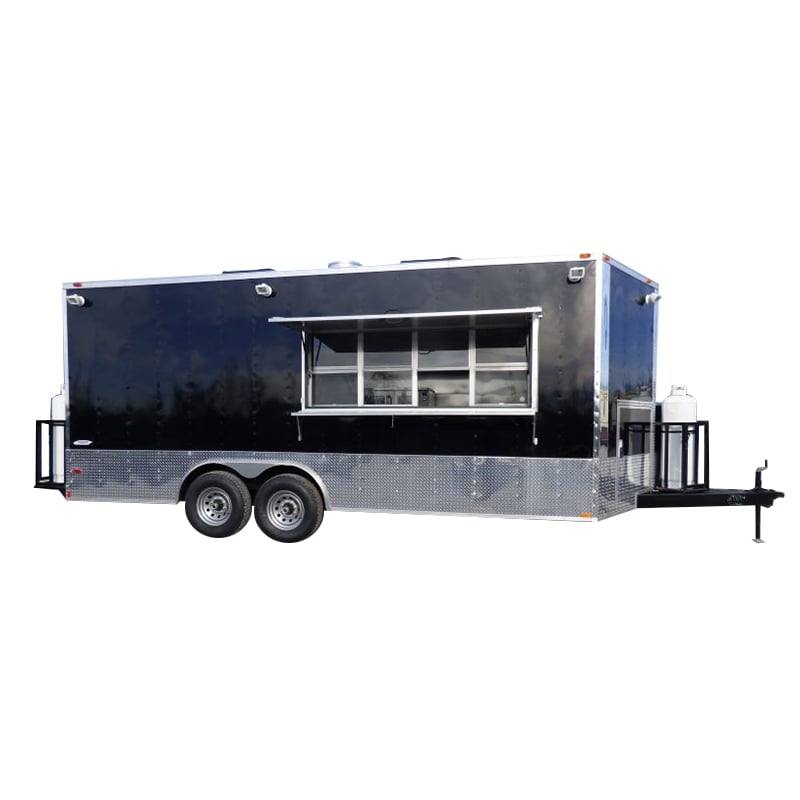 384-8.5-x-20-concession-food-trailer-black-event-catering-1.jpg 8.5' x 20' Concession Food Trailer Black Event Catering