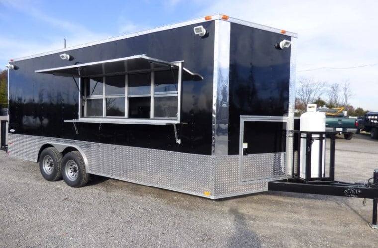 384-8.5-x-20-concession-food-trailer-black-event-catering-11.jpg 8.5' x 20' Concession Food Trailer Black Event Catering