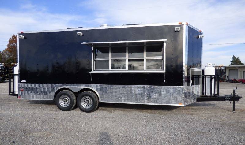 384-8.5-x-20-concession-food-trailer-black-event-catering-7.jpg 8.5' x 20' Concession Food Trailer Black Event Catering
