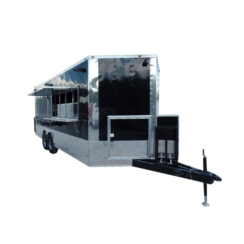 386-8.5-x-20-concession-food-trailer-black-event-catering-1.jpg 8.5' x 20' Concession Food Trailer Black Event Catering