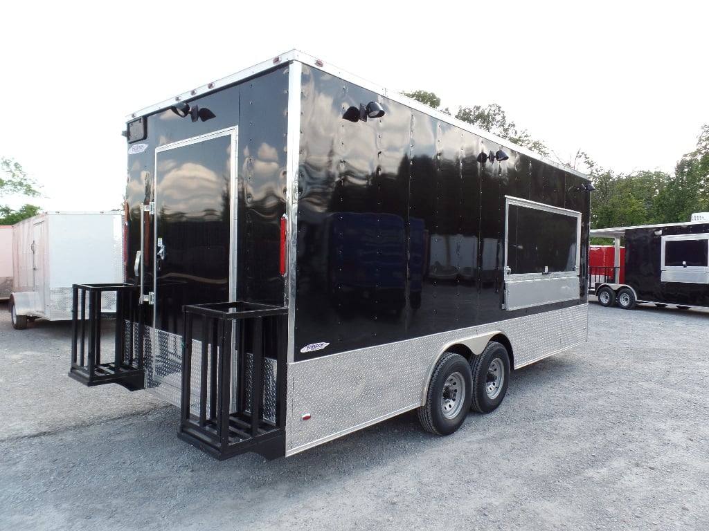 386-8.5-x-20-concession-food-trailer-black-event-catering-13.jpg 8.5' x 20' Concession Food Trailer Black Event Catering