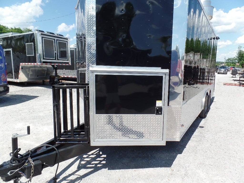 386-8.5-x-20-concession-food-trailer-black-event-catering-15.jpg 8.5' x 20' Concession Food Trailer Black Event Catering