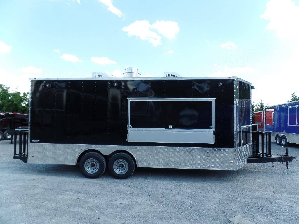 386-8.5-x-20-concession-food-trailer-black-event-catering-18.jpg 8.5' x 20' Concession Food Trailer Black Event Catering
