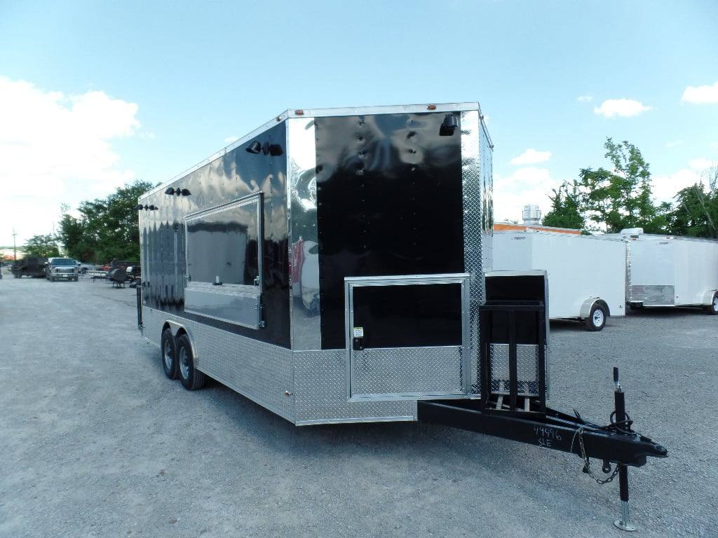 386-8.5-x-20-concession-food-trailer-black-event-catering-8.jpg 8.5' x 20' Concession Food Trailer Black Event Catering