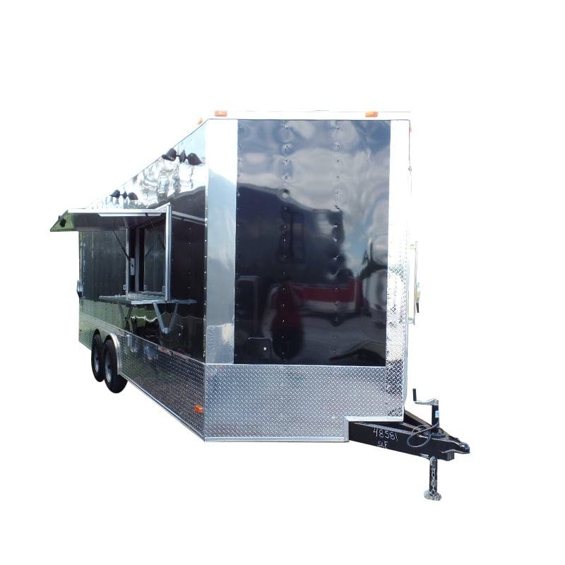 389-8.5-x-20-concession-food-trailer-black-with-appliances-1.jpg 8.5' x 20' Concession Food Trailer Black With Appliances