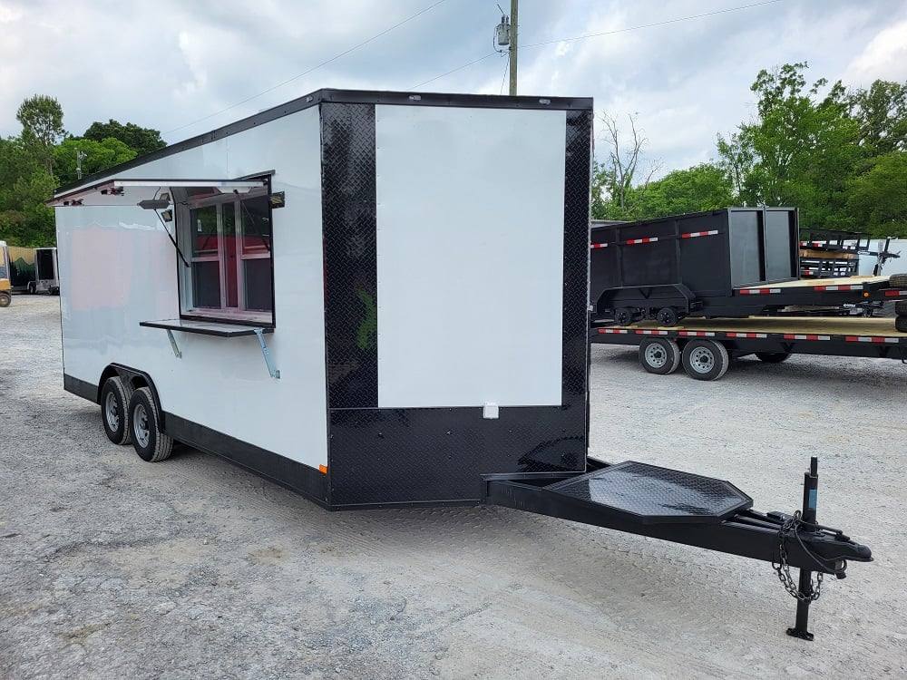 390-8.5-x-20-concession-food-trailer-blackout-event-catering-elite-1.jpg 8.5' x 20' Concession Food Trailer Blackout Event Catering Elite