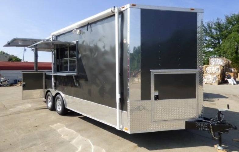 391-8.5-x-20-concession-food-trailer-charcoal-grey-catering-event-33.jpg 8.5' x 20' Concession Food Trailer Charcoal Grey Catering Event
