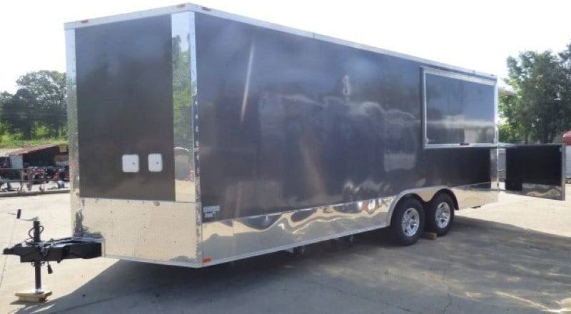 391-8.5-x-20-concession-food-trailer-charcoal-grey-catering-event-8.jpg 8.5' x 20' Concession Food Trailer Charcoal Grey Catering Event