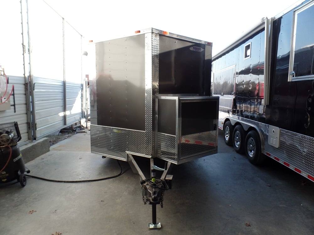 393-8.5-x-20-concession-food-trailer-charcoal-grey-event-catering-6.jpg 8.5' x 20' Concession Food Trailer Charcoal Grey Event Catering