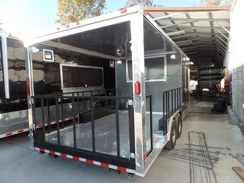 393-8.5-x-20-concession-food-trailer-charcoal-grey-event-catering-8.jpg 8.5' x 20' Concession Food Trailer Charcoal Grey Event Catering