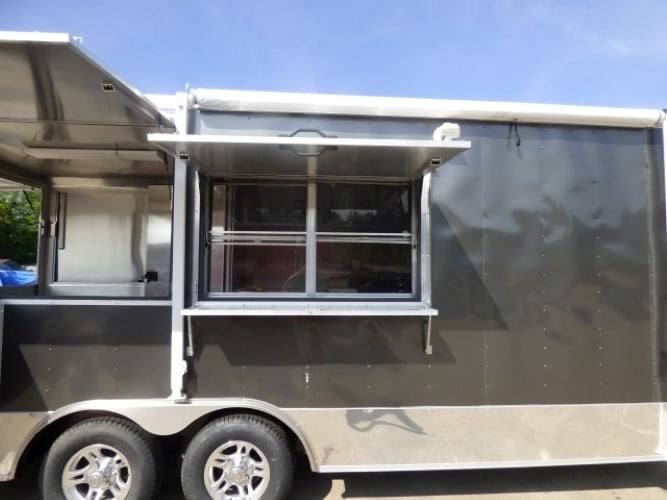 394-8.5-x-20-concession-food-trailer-charcoal-grey-with-appliances-5.jpg 8.5' x 20' Concession Food Trailer Charcoal Grey With Appliances