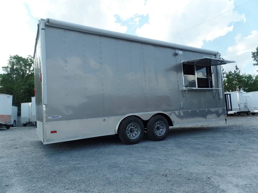 8.5' x 20' Concession Food Trailer Light Pewter Event Catering