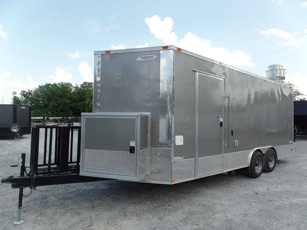 8.5' x 20' Concession Food Trailer Light Pewter Event Catering