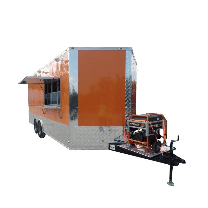 399-8.5-x-20-concession-food-trailer-orange-with-appliances-1.jpg 8.5' x 20' Concession Food Trailer Orange With Appliances