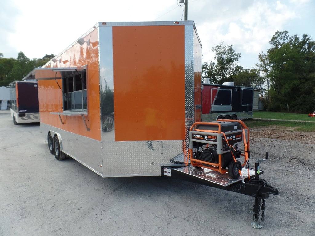 399-8.5-x-20-concession-food-trailer-orange-with-appliances-11.jpg 8.5' x 20' Concession Food Trailer Orange With Appliances