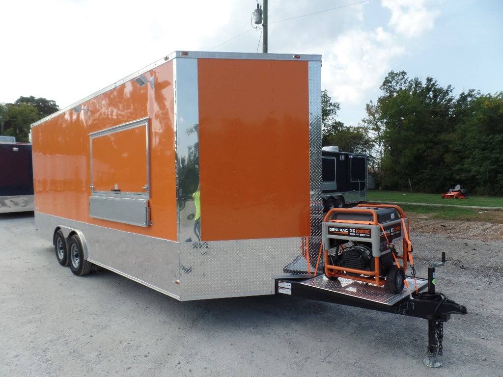 399-8.5-x-20-concession-food-trailer-orange-with-appliances-14.jpg 8.5' x 20' Concession Food Trailer Orange With Appliances