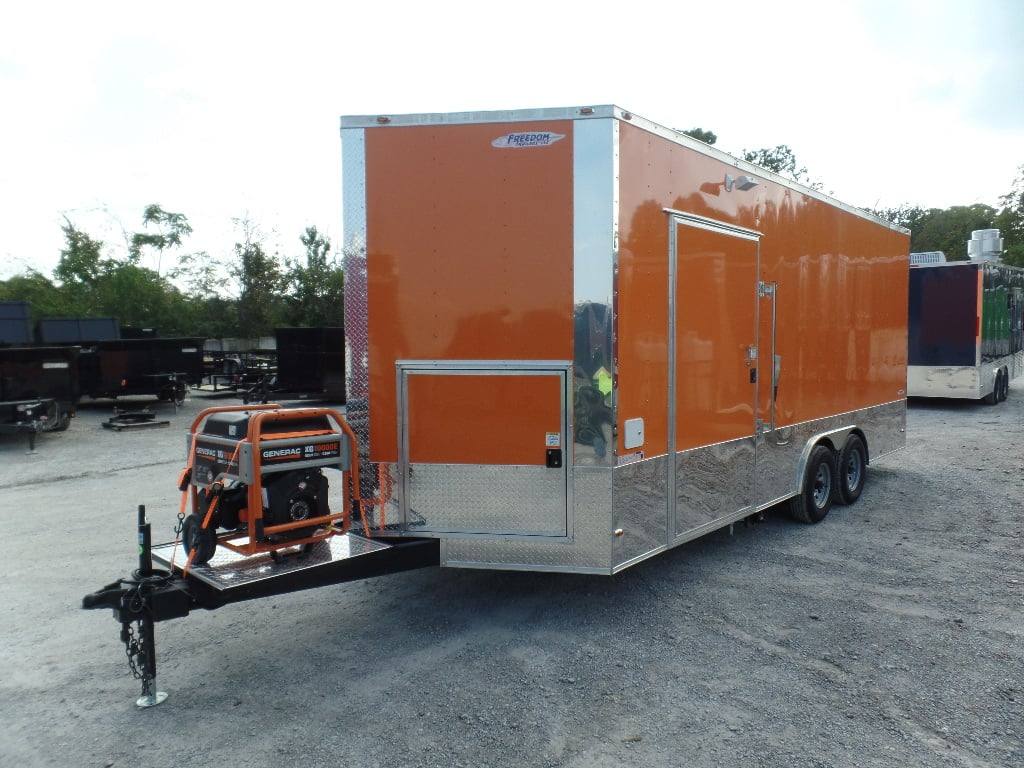 399-8.5-x-20-concession-food-trailer-orange-with-appliances-6.jpg 8.5' x 20' Concession Food Trailer Orange With Appliances