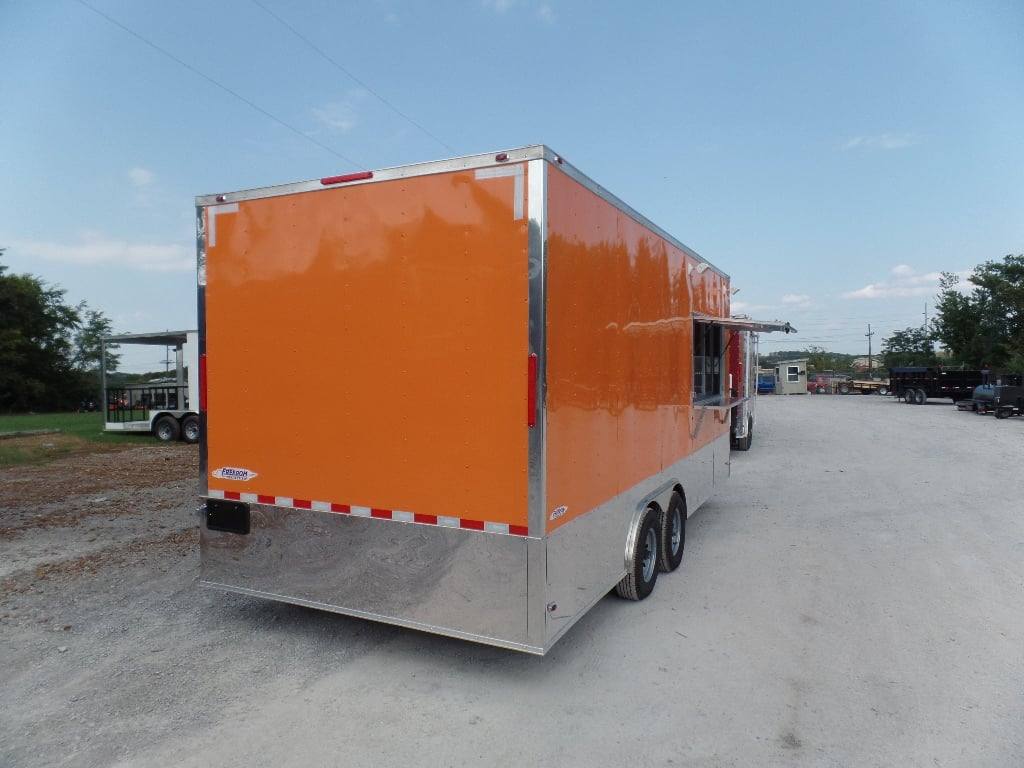 399-8.5-x-20-concession-food-trailer-orange-with-appliances-7.jpg 8.5' x 20' Concession Food Trailer Orange With Appliances