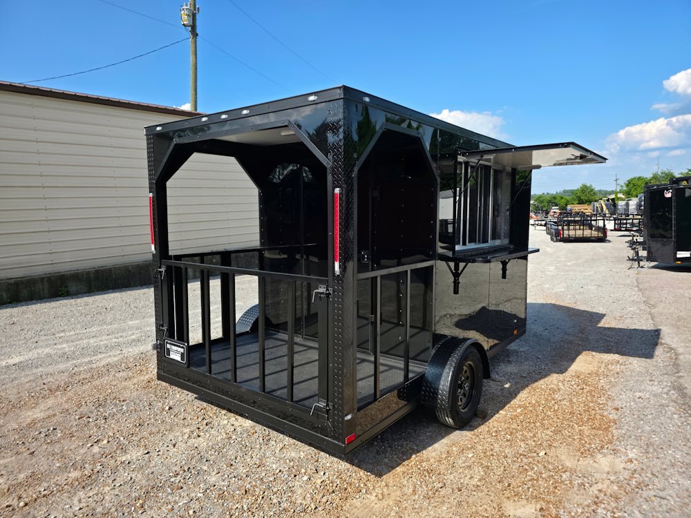 4-7-x-12-black-with-blackout-elite-porch-trailer-with-built-in-sink-10.jpg 7' X 12' Black With Blackout Elite Porch Trailer With Built-In Sink