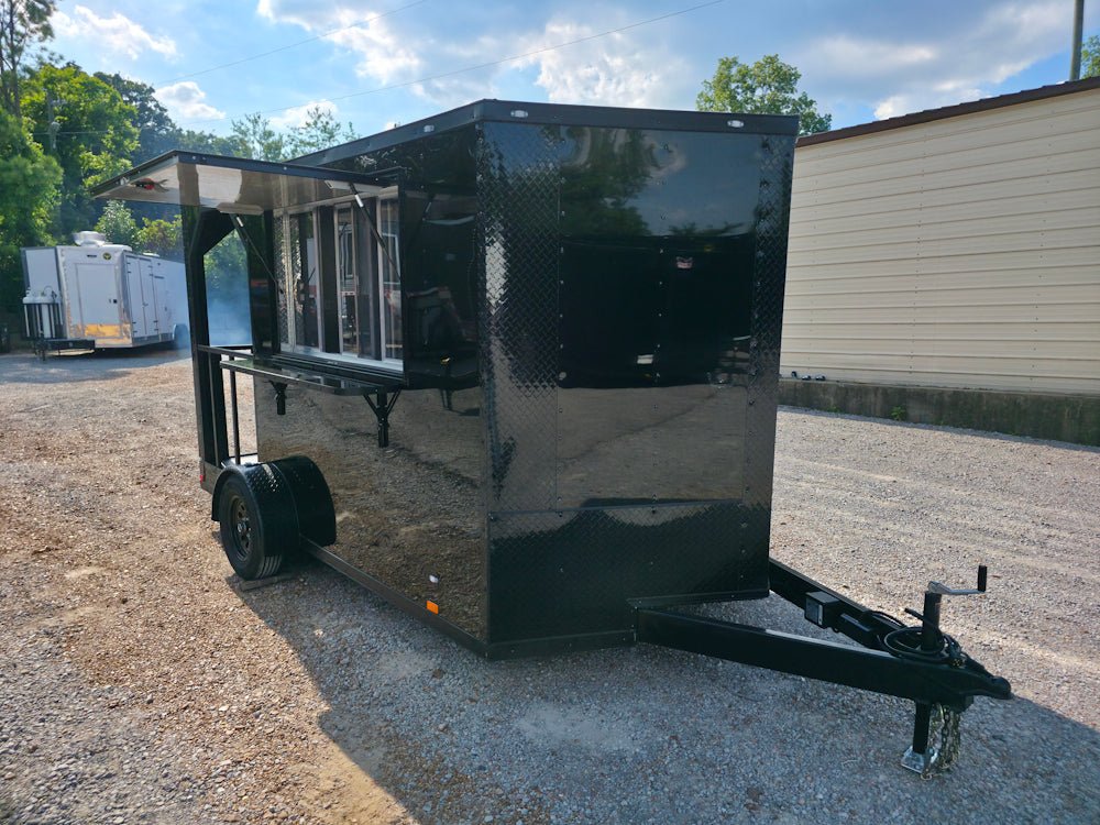 4-7-x-12-black-with-blackout-elite-porch-trailer-with-built-in-sink-12.jpg 7' X 12' Black With Blackout Elite Porch Trailer With Built-In Sink