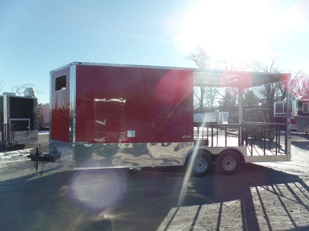 401-8.5-x-20-concession-food-trailer-red-bbq-11.jpg 8.5' x 20' Concession Food Trailer Red BBQ