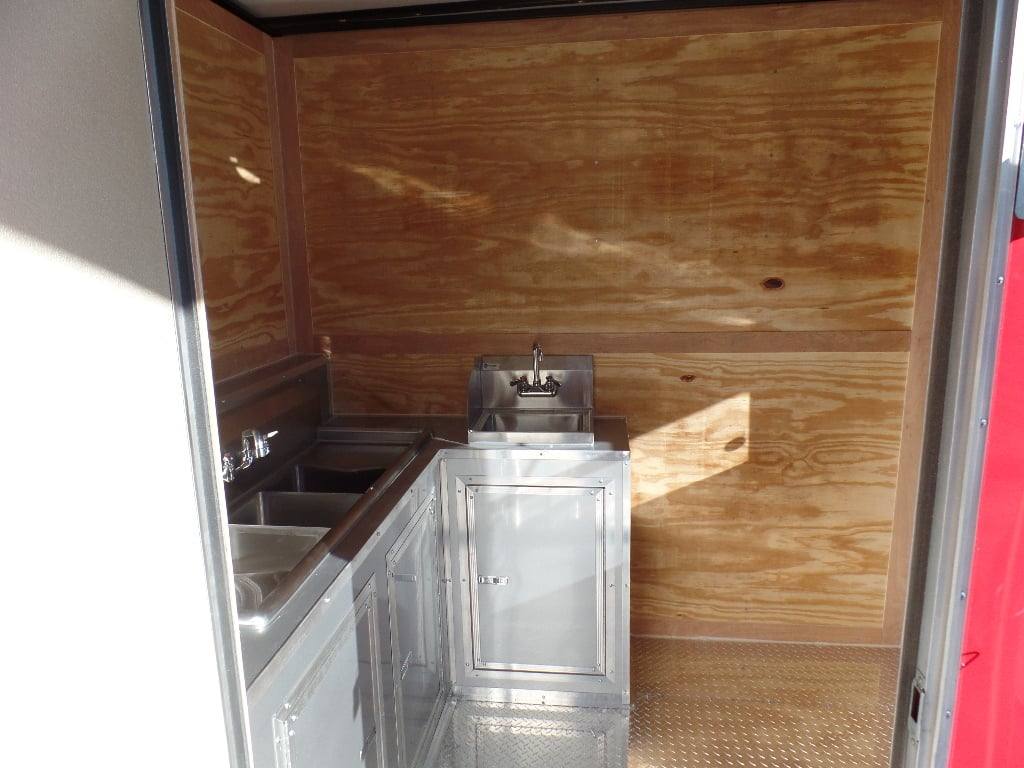 401-8.5-x-20-concession-food-trailer-red-bbq-3.jpg 8.5' x 20' Concession Food Trailer Red BBQ