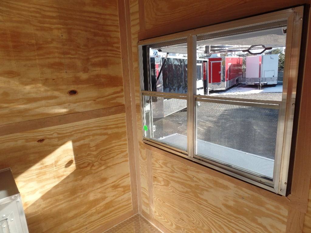 401-8.5-x-20-concession-food-trailer-red-bbq-8.jpg 8.5' x 20' Concession Food Trailer Red BBQ